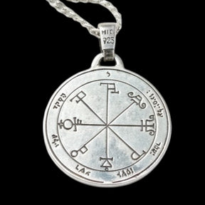 I said Seventh and Sixth Pentacle consecrated to Saturn Silver 3 Cm 12 Gr 44 Seals of Solomon Art 1953 - Bricks Masons