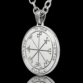 I said Seventh and Sixth Pentacle consecrated to Saturn Silver 3 Cm 12 Gr 44 Seals of Solomon Art 1953 - Bricks Masons