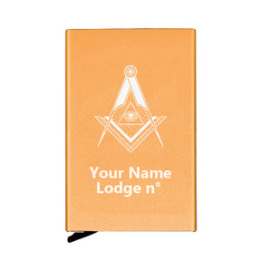 Master Mason Blue Lodge Credit Card Holder - Various Colors - Bricks Masons