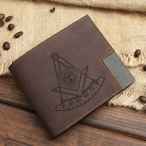 Past Master Blue Lodge California Regulation Wallet - Leather Various Colors - Bricks Masons