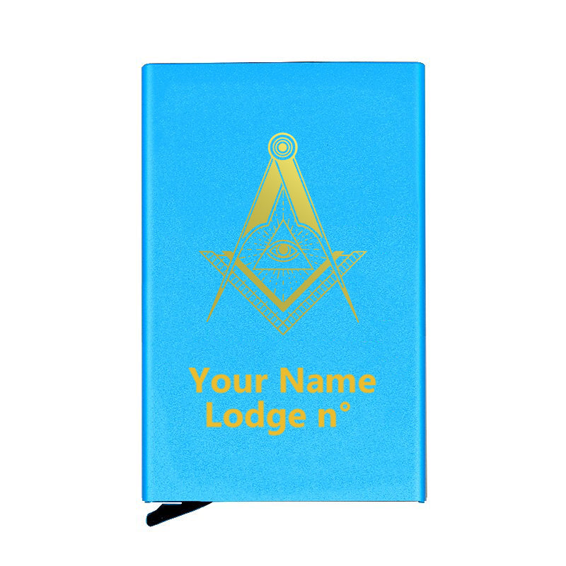 Master Mason Blue Lodge Credit Card Holder - Various Colors - Bricks Masons