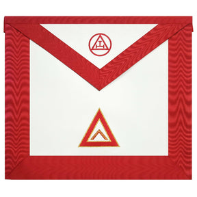 Worshipful Master Chapter Officer Apron - Red Machine Embroidery