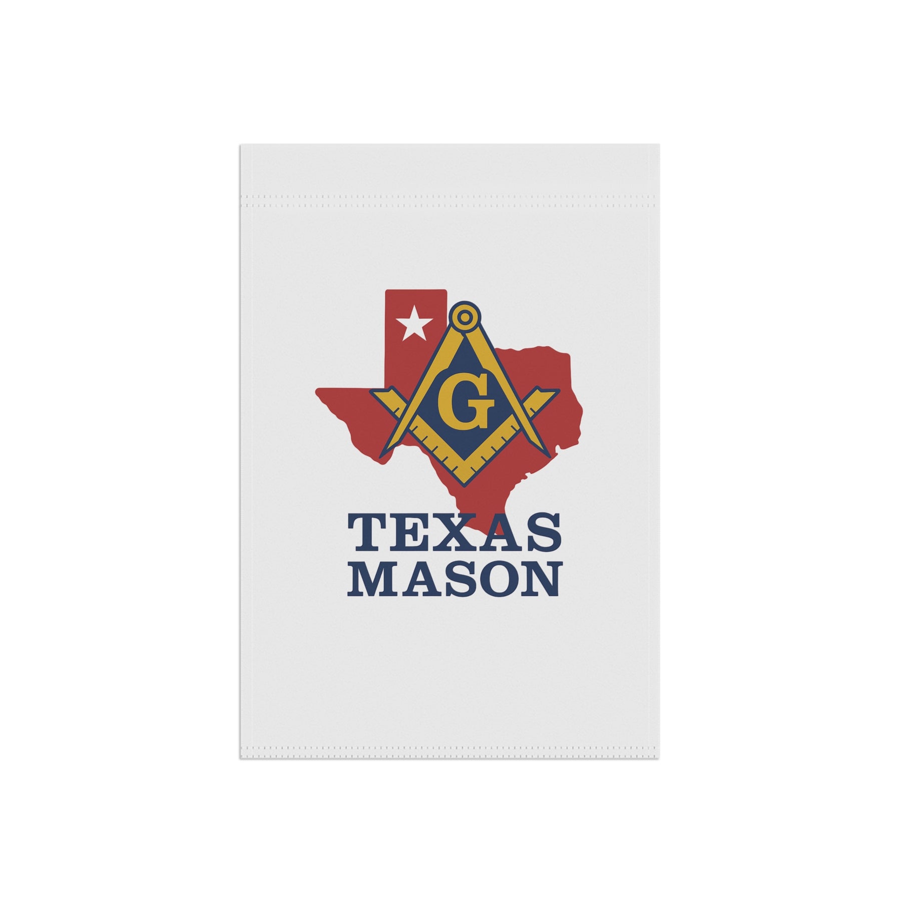 Master Mason Blue Lodge Yard Flag - Texas Masons Printed Poly Poplin - Bricks Masons