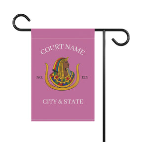 DOI Yard Flag -  Personalized Pink Printed Poly Poplin - Bricks Masons