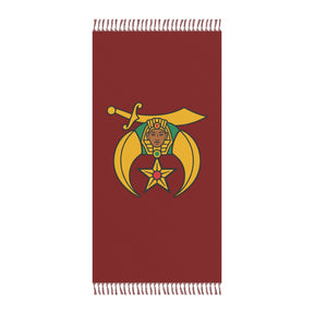 Daughters of Sphinx Towel - Maroon Polyester With Knotted Tassels - Bricks Masons