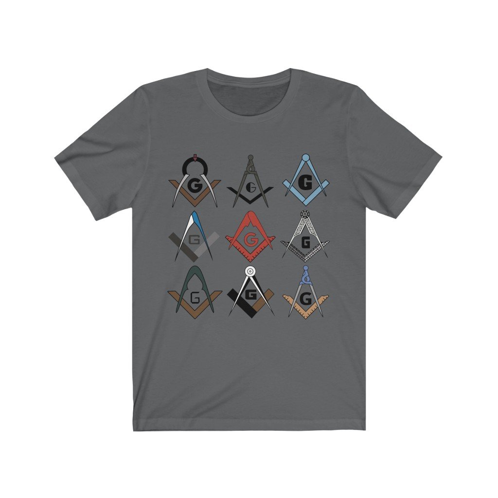 Master Mason Blue Lodge T-Shirt - Square & Compass G 4 Colors