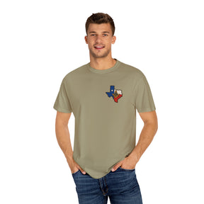 Master Mason Blue Lodge T-Shirt - Garment-Dyed Texas Mason - Bricks Masons