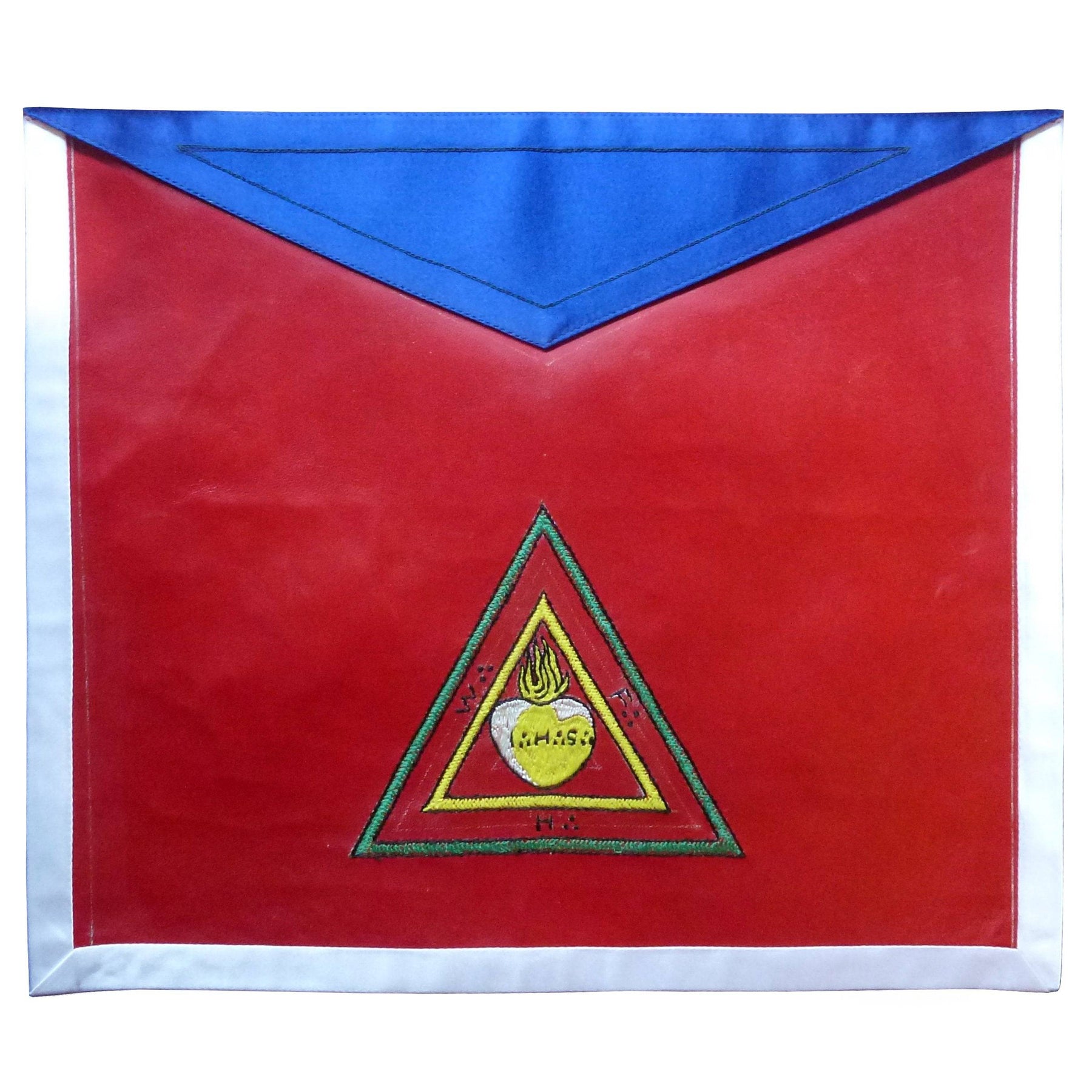 26th Degree Scottish Rite Apron - Red & Blue with White Borders