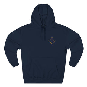 Master Mason Blue Lodge Australia Jurisdiction Hoodie - Stitched Chest Symbol - Bricks Masons