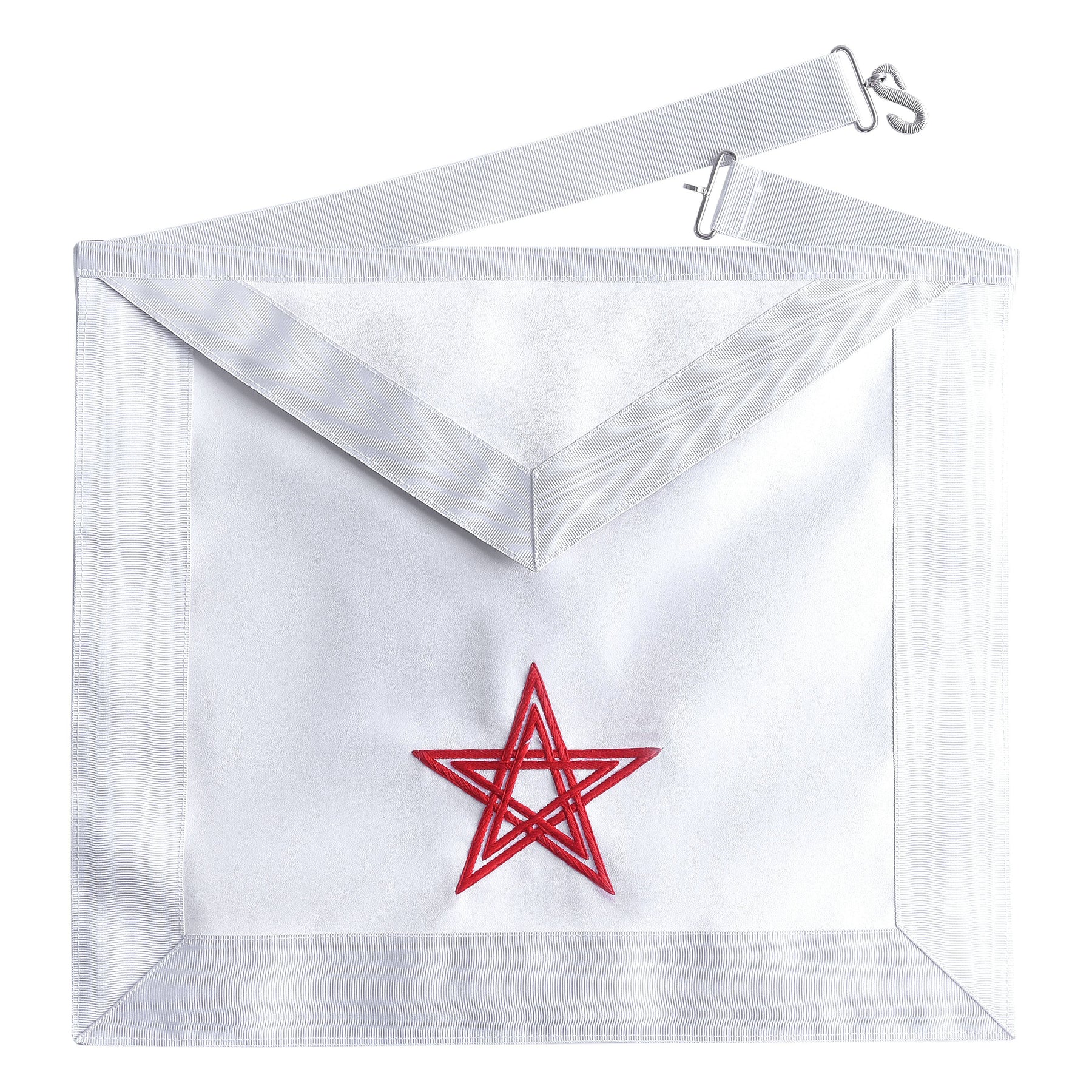28th Degree Scottish Rite Apron - All White Knight of the Sun - Bricks Masons