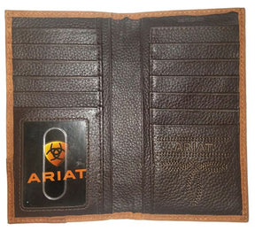 Past Master Blue Lodge Wallet - Ariat Long Gator Print Leather - Bricks Masons