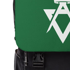 Allied Masonic Degrees Backpack - Green & White Resistant Fabric - Bricks Masons
