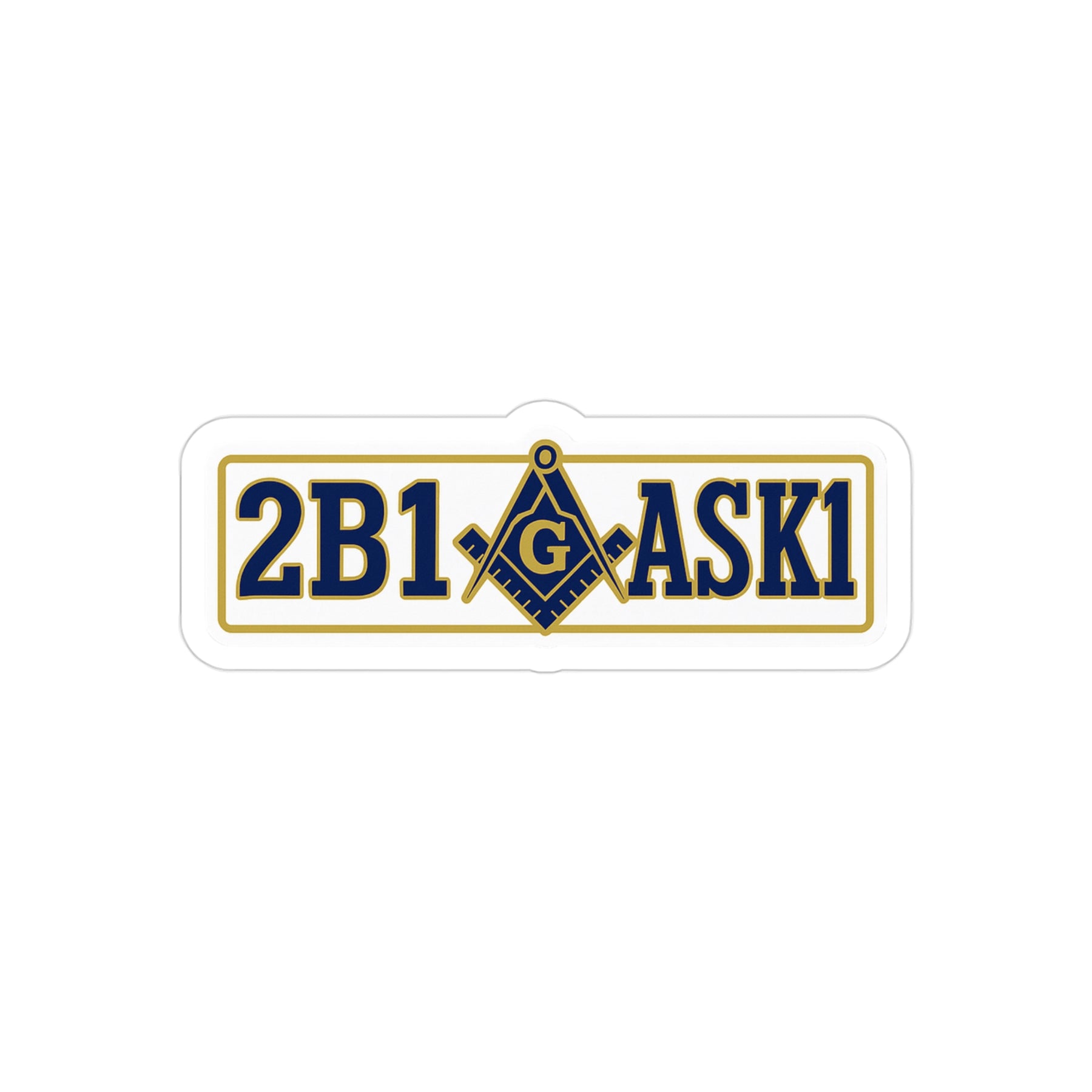 Master Mason Blue Lodge Sticker Decal - Water Resistant Vinyl 2B1 ASK1 - Bricks Masons