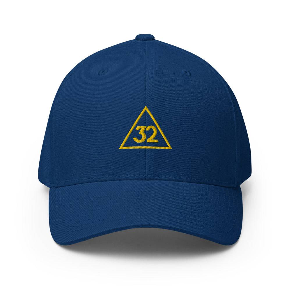 32nd Degree Scottish Rite Baseball Cap - Golden Embroidery - Bricks Masons