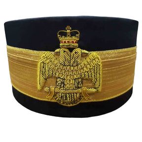 33rd Degree Scottish Rite Crown Cap - Wings Down Black - Bricks Masons
