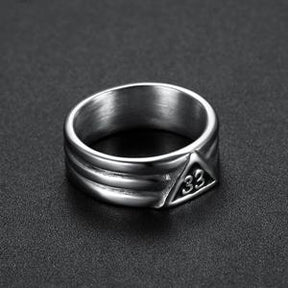 33rd Degree Scottish Rite Ring - Classic [Silver & Gold] - Bricks Masons