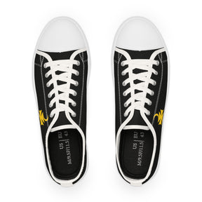 Knights of Constantinople Sneaker - Low Top Sneaker Black & White Golden Emblem - Bricks Masons