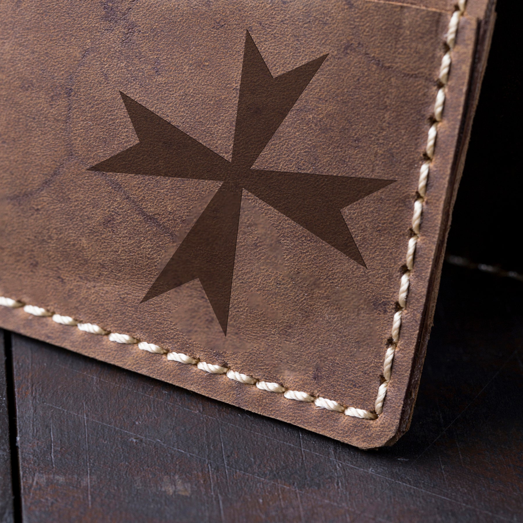 Order Of Malta Wallet - Brown Color - Bricks Masons