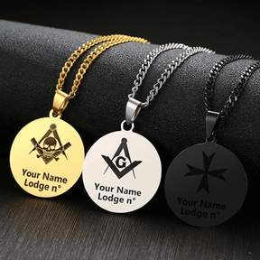 Master Mason Blue Lodge Necklace - Various Stainless Steel Colors