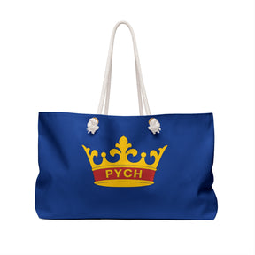 PYCH Travel Bag - Blue Spun Polyester Weekender Bag - Bricks Masons