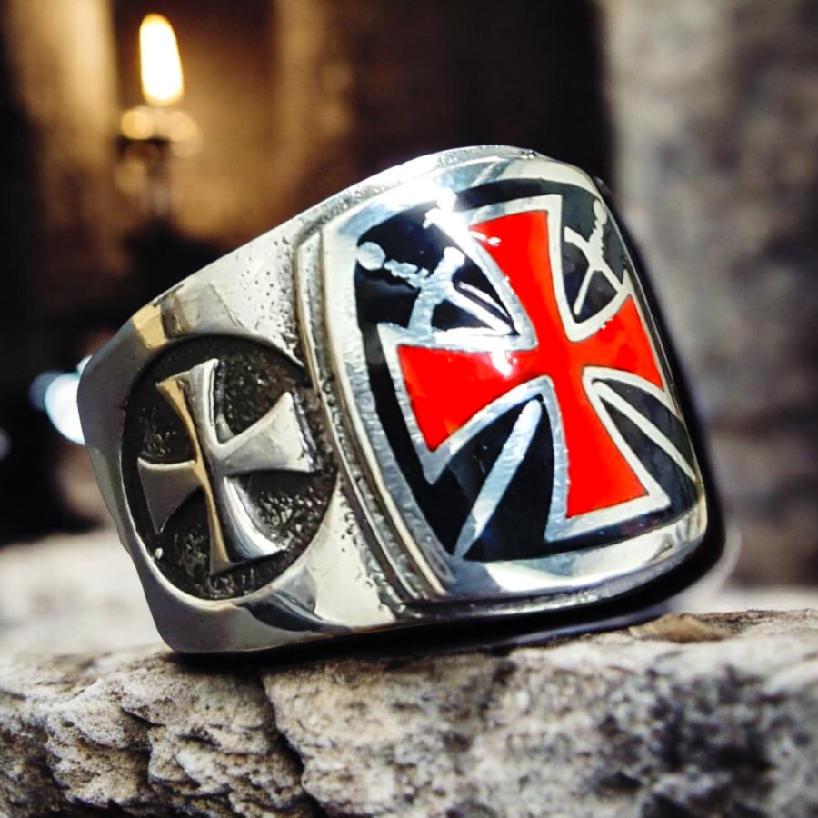 Templar Cross Ring in Silver 1.6 x 1.6 cm 18 g Art 425 - Bricks Masons