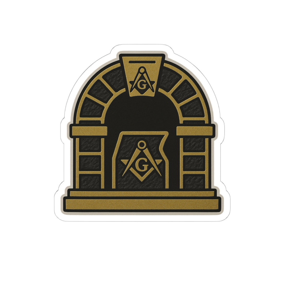 Master Mason Blue Lodge Sticker Decal - Kiss-Cut Colorful - Bricks Masons