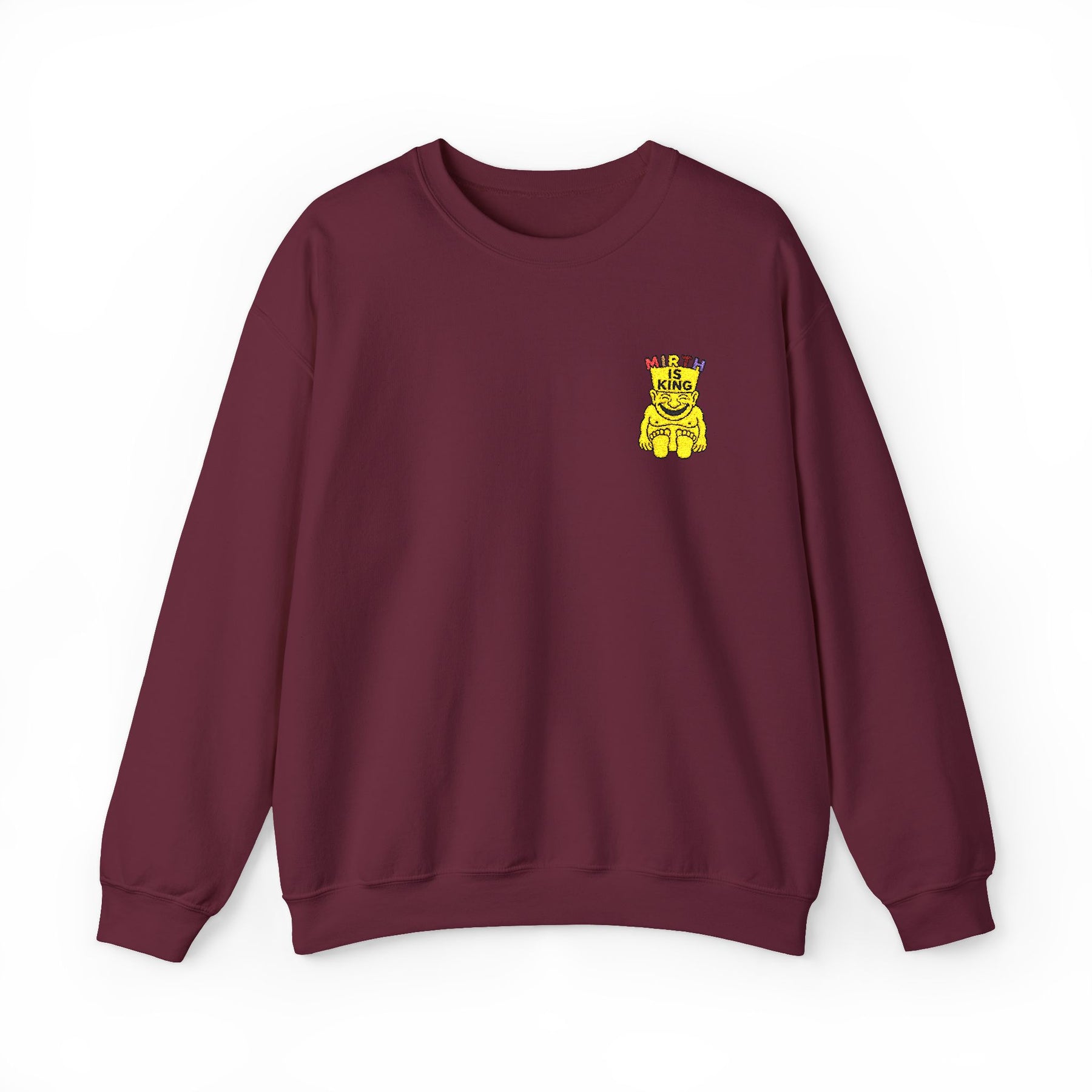 Royal Order of Jesters Sweatshirt - Crewneck Embroidered Front Motif - Bricks Masons