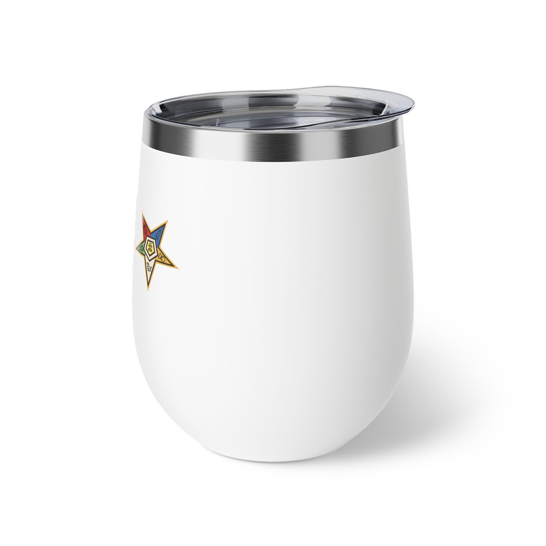 OES Vacuum Cup - Colorful Eastern Star & Initials - Bricks Masons