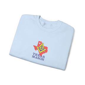 Master Mason Blue Lodge Sweatshirt - Crewneck Embroidered Emblem Texas Mason - Bricks Masons