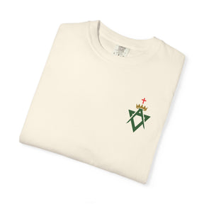Allied Masonic Degrees T-Shirt - Cotton Garment-Dyed Tee Various Colors - Bricks Masons