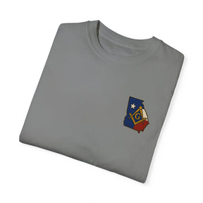 Master Mason Blue Lodge T-Shirt - Garment-Dyed Georgia Mason - Bricks Masons