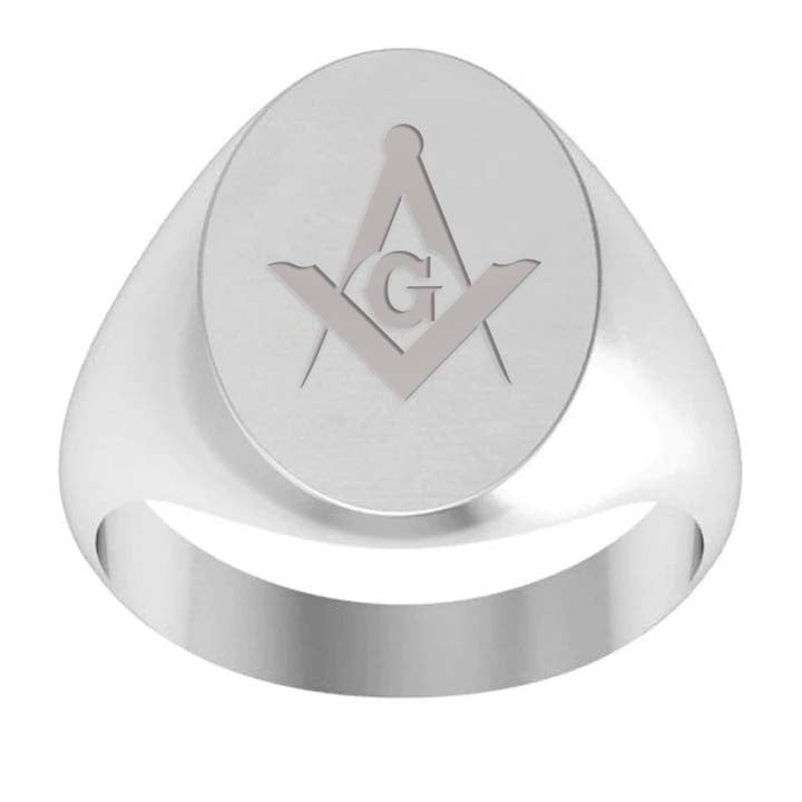 Master Mason Blue Lodge Ring - Sterling Silver