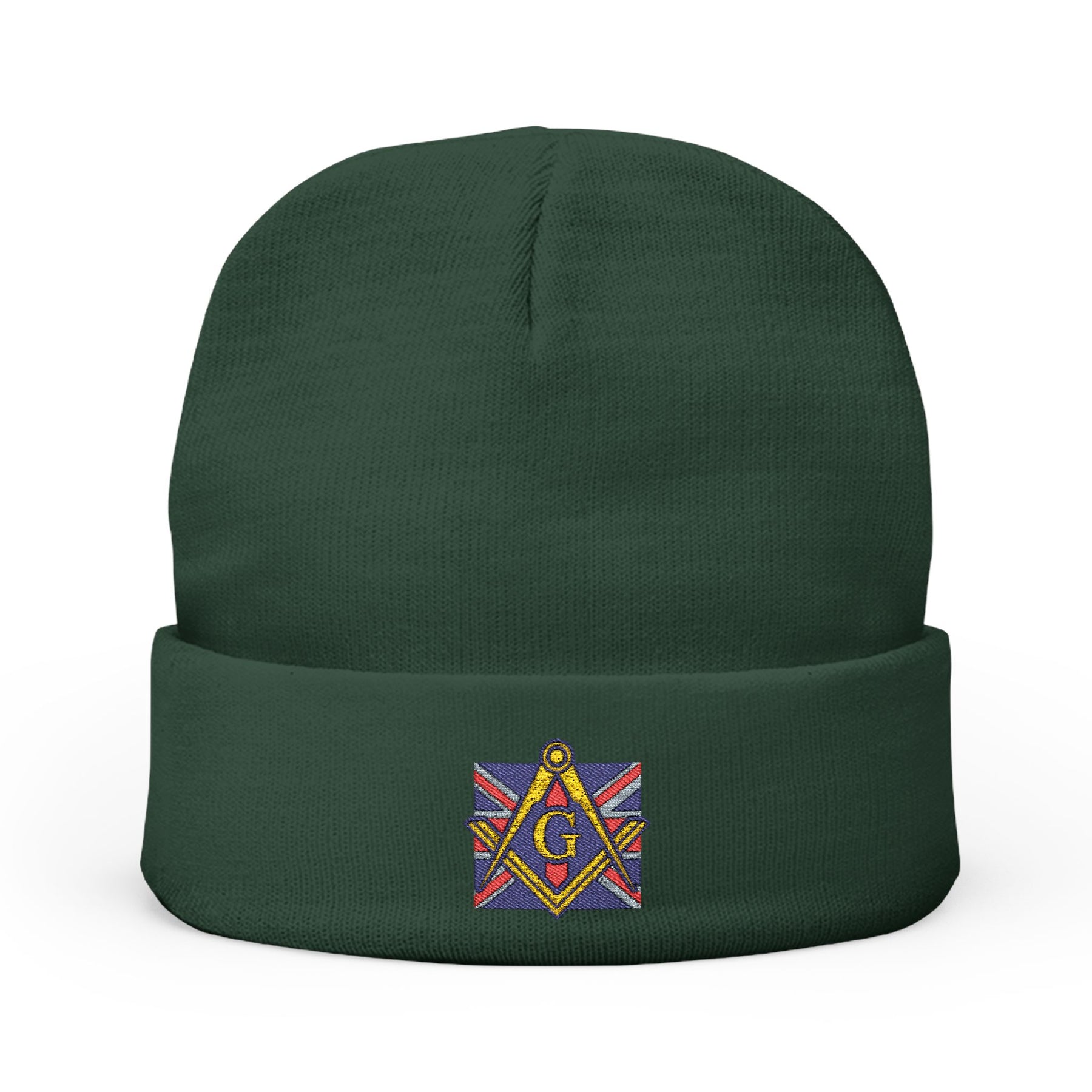 Master Mason Craft Beanie - Knit Embroidery United Kingdom Mason - Bricks Masons