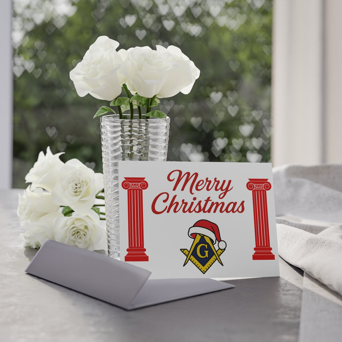 Master Mason Blue Lodge Greeting Card -  (Two-sided print) - Bricks Masons