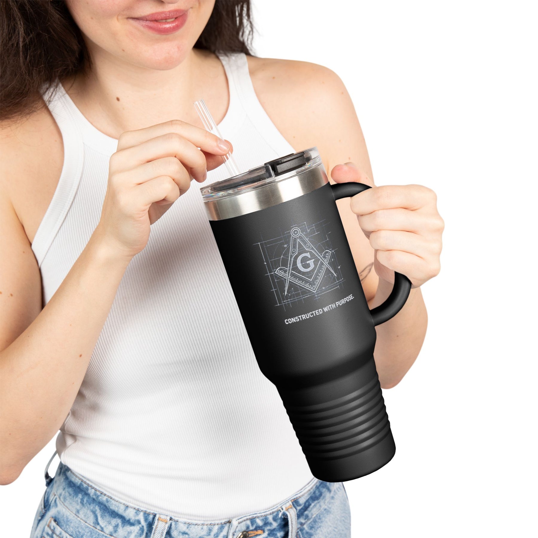 Master Mason Blue Lodge Ringneck Tumbler - Constructed with Purpose S&C G