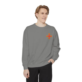 Red Cross of Constantine Sweatshirt - Embroidered Red Cross Insignia - Bricks Masons