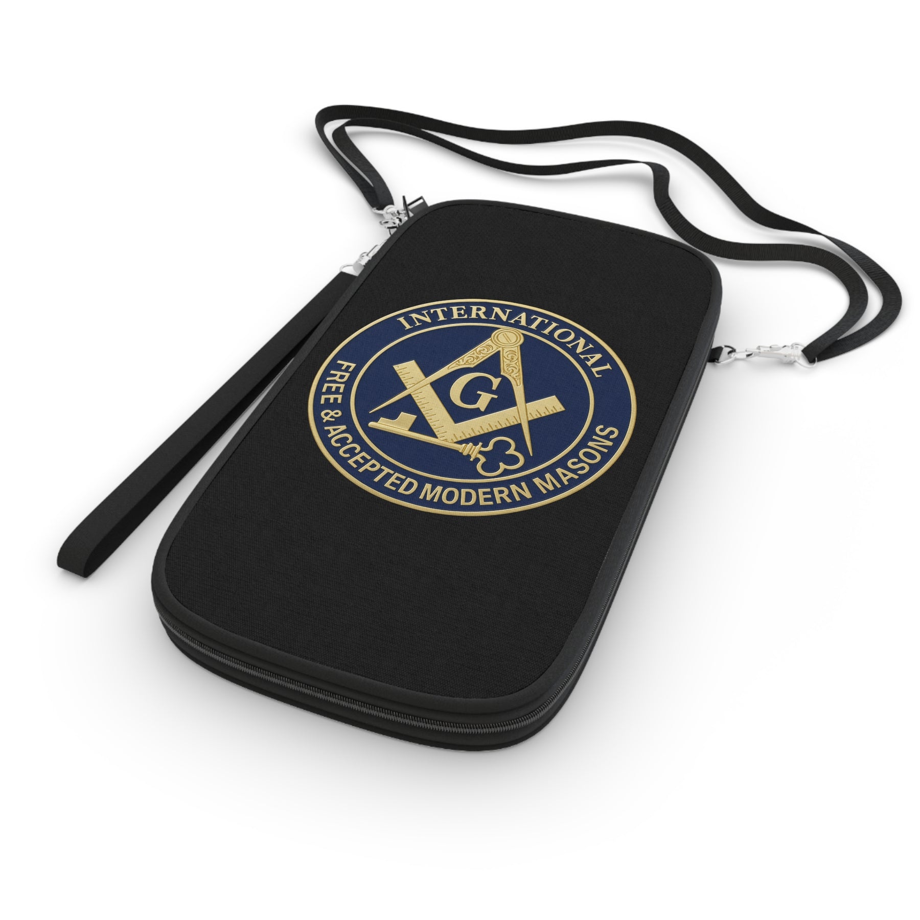 International Masons Passport Wallet - Free & Accepted Masons With Shoulder & Wrist Strap - Bricks Masons