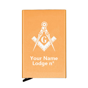 Master Mason Blue Lodge Credit Card Holder - Various Colors - Bricks Masons