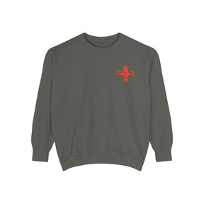 Red Cross of Constantine Sweatshirt - Embroidered Red Cross Insignia - Bricks Masons