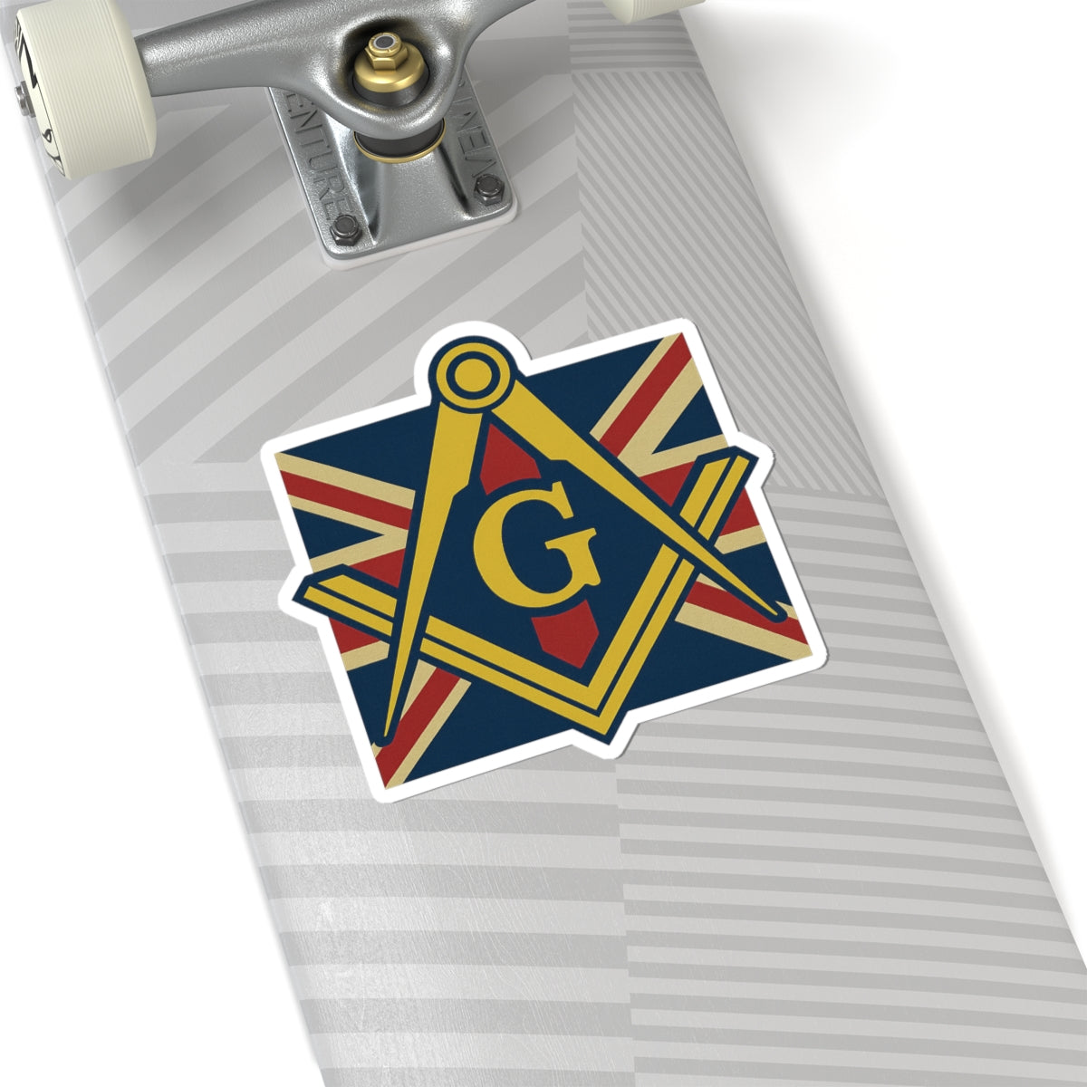 Master Mason Craft Sticker Decal - Kiss-Cut United Kingdom Mason Square & Compass G - Bricks Masons