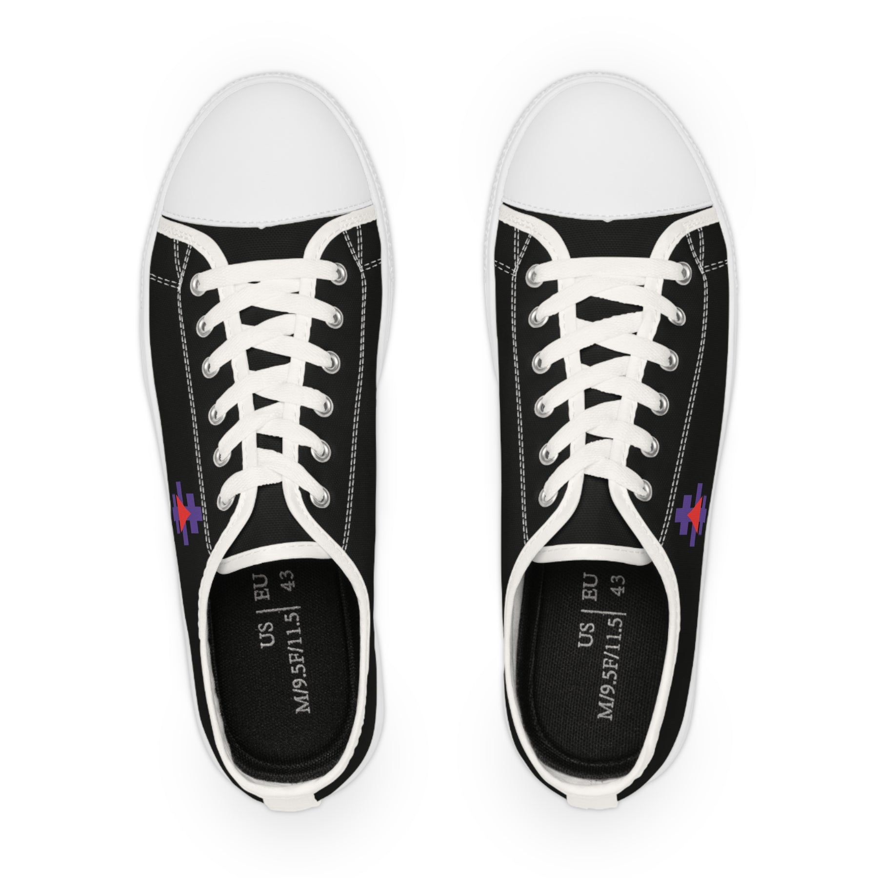 Knight Templar Priests Sneaker - Low Top Sneaker Black & White - Bricks Masons