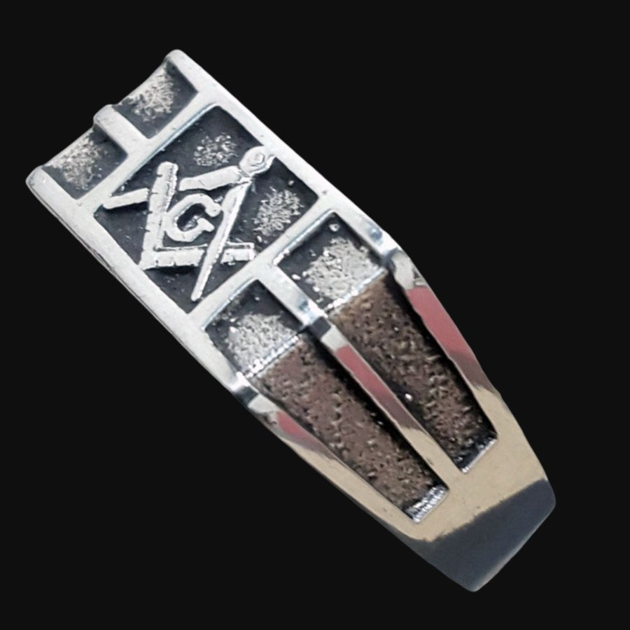 Masonic Fellow Craft Degree Ring Silver 1.6 x 0.8 10 Gr Art 67 - Bricks Masons