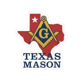 Master Mason Blue Lodge Sticker Decal - Kiss-Cut Texas Mason - Bricks Masons