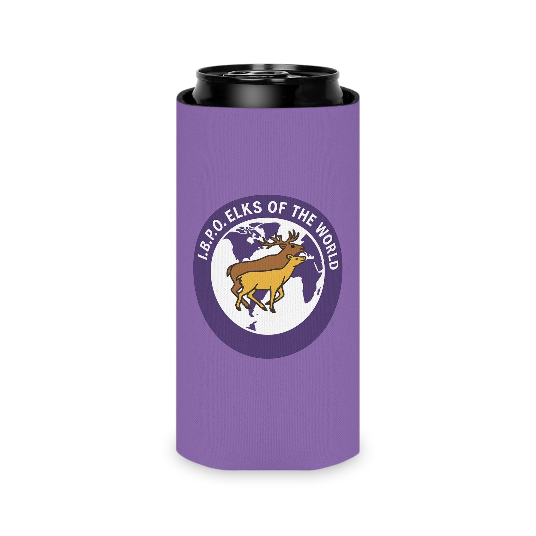 Elks of the World Can Cooler - IBPO Purple - Bricks Masons