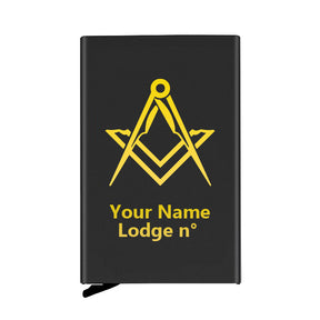 Master Mason Blue Lodge Credit Card Holder - Various Colors - Bricks Masons