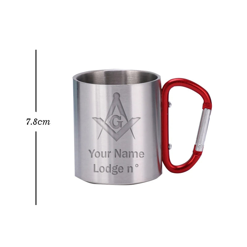 Master Mason Blue Lodge Cup - Stainless Steel 220ml - Bricks Masons