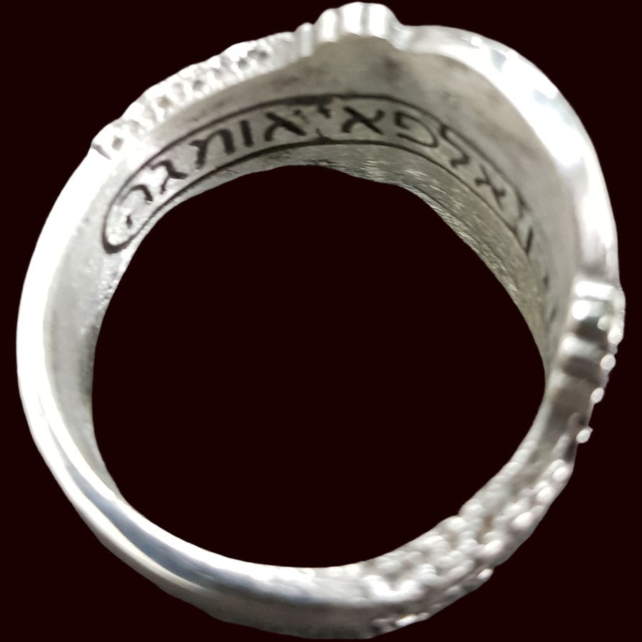 King Solomon's Signet Ring in Silver 1.8 cm 12 g Art 746 - Bricks Masons