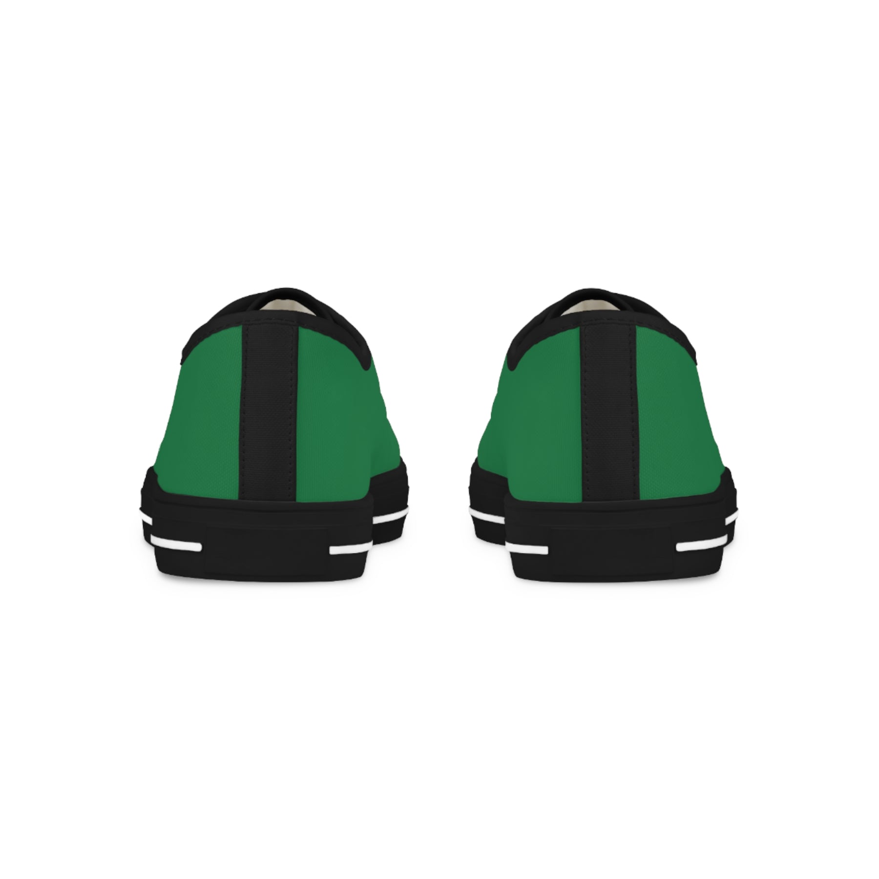 Knight Masons Sneaker - Low Top Sneaker Black & White Green Canvas - Bricks Masons