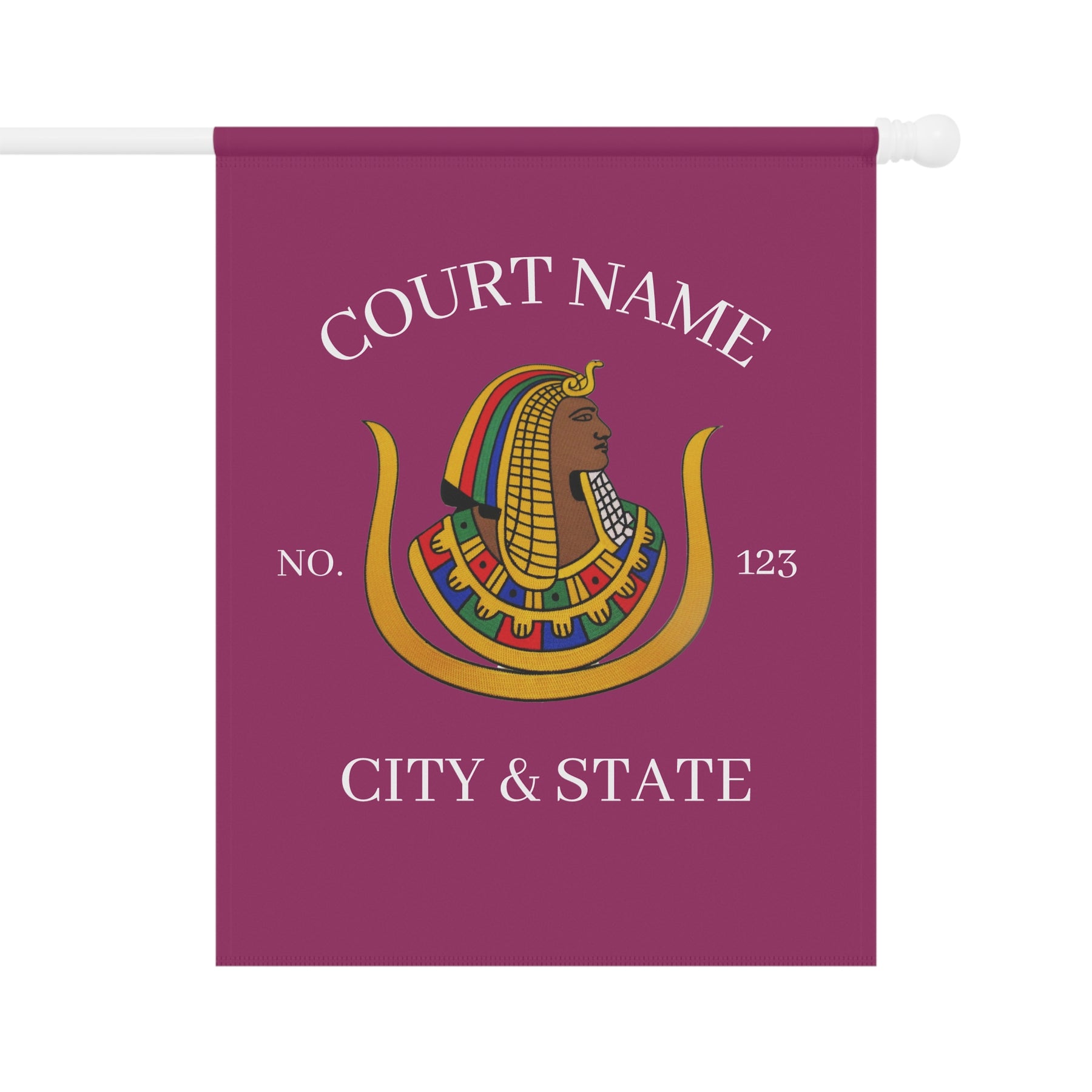 DOI Yard Flag - Colorful Personalized Printed Poly Poplin - Bricks Masons