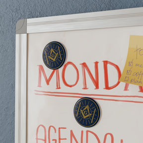 Master Mason Blue Lodge Magnet - Decorative Refrigerator - Bricks Masons